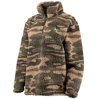 Women's G-III 4Her by Carl Banks Camo New York Yankees Sherpa Quarter-Zip Jacket