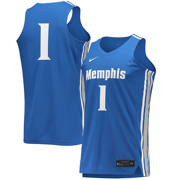 Men's Nike #1 Royal Memphis Tigers Replica Basketball Jersey