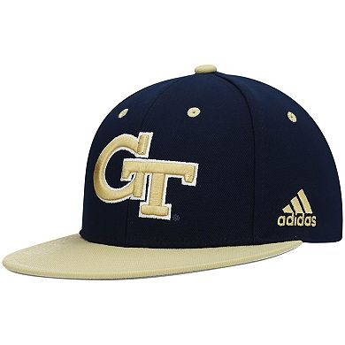 Men's adidas Navy/Gold Georgia Tech Yellow Jackets On-Field Baseball Fitted Hat