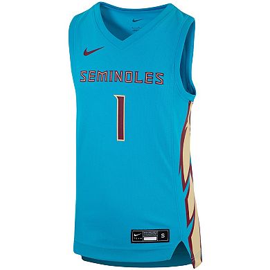 Youth Nike #1 Turquoise Florida State Seminoles Seminoles Heritage Team ...