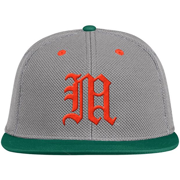 Miami Hurricanes adidas On-Field Baseball Fitted Hat - Green