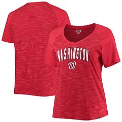 Men's Washington Nationals Majestic Red/Navy Authentic Collection On-Field  3/4-Sleeve Batting Practice Jersey
