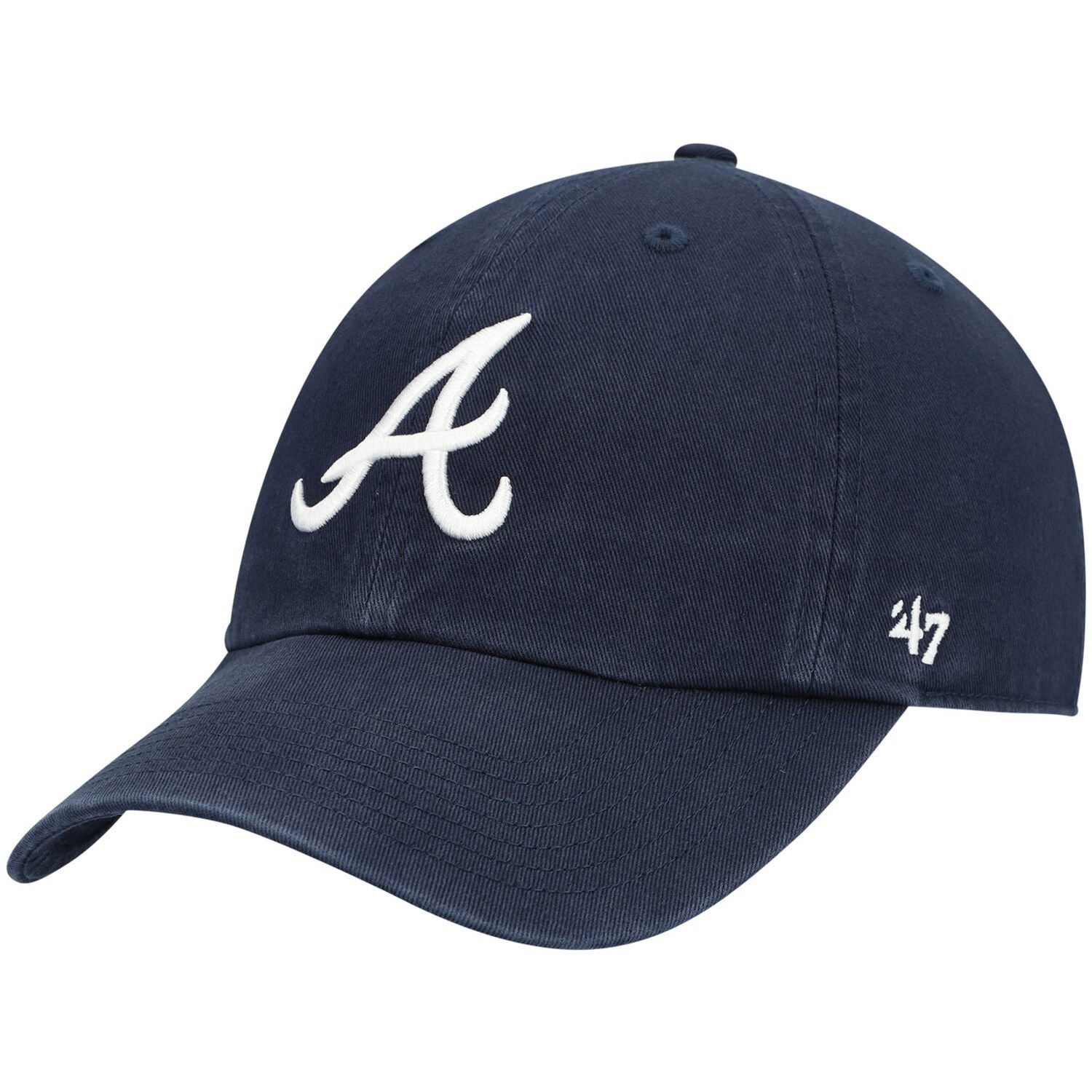 Atlanta Braves Khaki Clean Up Adjustable Hat, Adult One Size Fits All