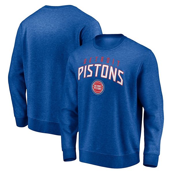 Men's Fanatics Branded Blue Detroit Pistons Game Time Arch Pullover ...