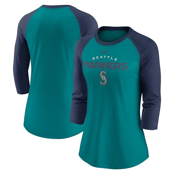 Nike Men's Seattle Mariners Navy Arch Over Logo Long Sleeve T