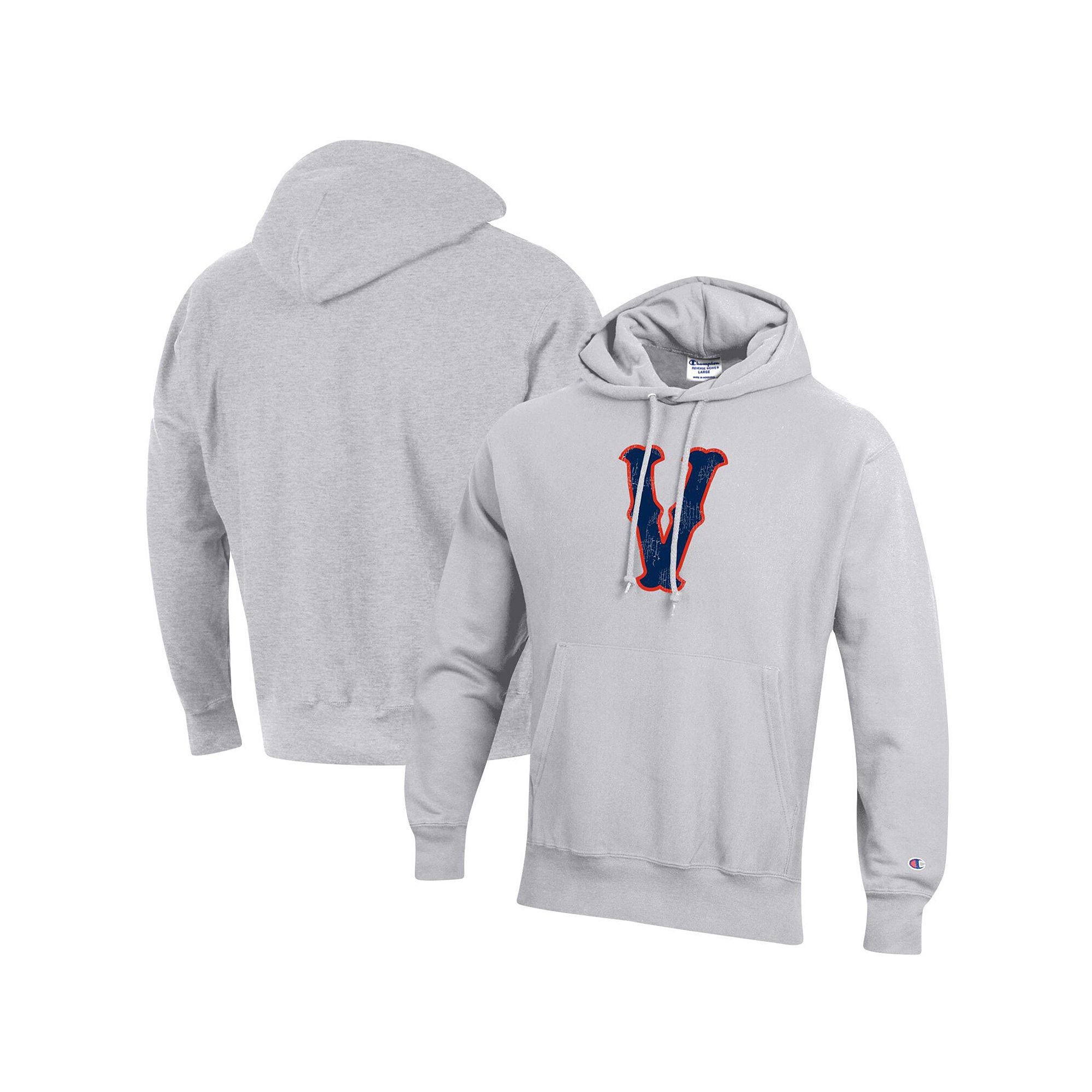Mens Champion Heathered Gray Virginia Cavaliers Team Vault Logo Reverse We