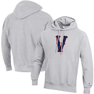 Men's Champion Heathered Gray Virginia Cavaliers Team Vault Logo Reverse Weave Pullover Hoodie