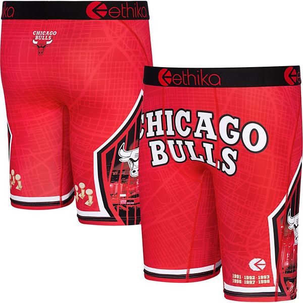Men's Chicago Bulls Ethika Red City Edition Boxer Briefs