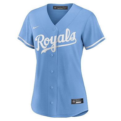 Women's Nike Light Blue Kansas City Royals Alternate Replica Team Logo Jersey