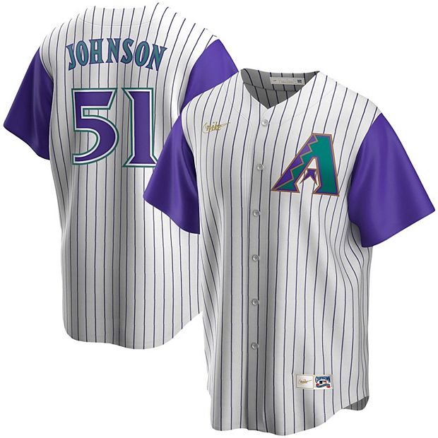 Randy Johnson Arizona Diamondbacks Nike Alternate Cooperstown Collection  Player Jersey - Cream/Purple