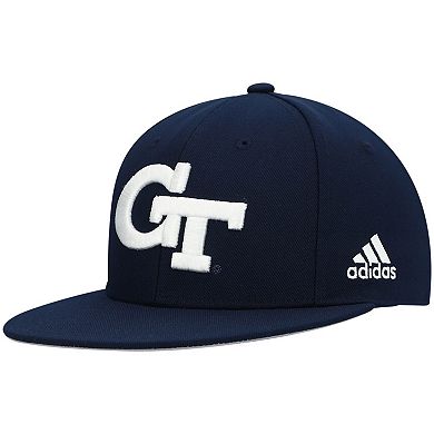 Men's adidas Navy Georgia Tech Yellow Jackets Logo On-Field Baseball Fitted Hat