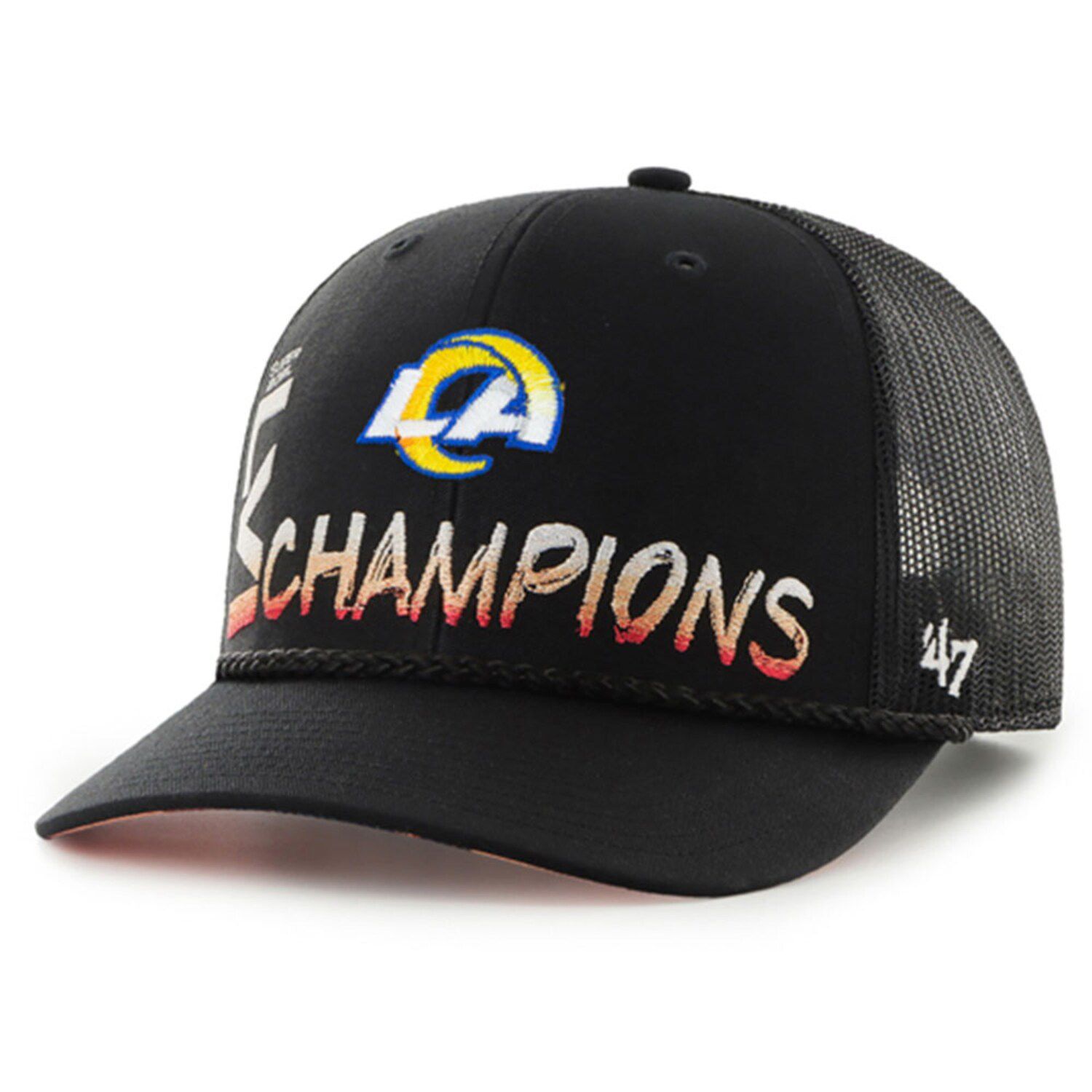 47 Brand Royal, Natural Los Angeles Rams Notch Trucker Clean Up