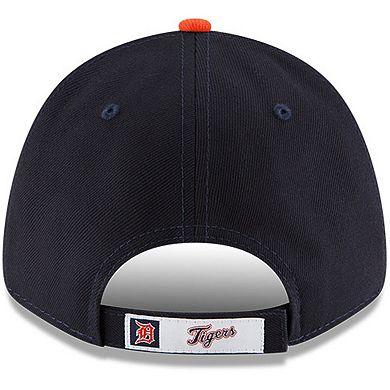Men's New Era Navy Detroit Tigers Road Team The League 9FORTY Adjustable Hat