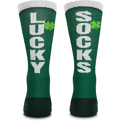 For Bare Feet Brooklyn Nets Four Leaf St. Patrick's Day V-Curve Crew Socks