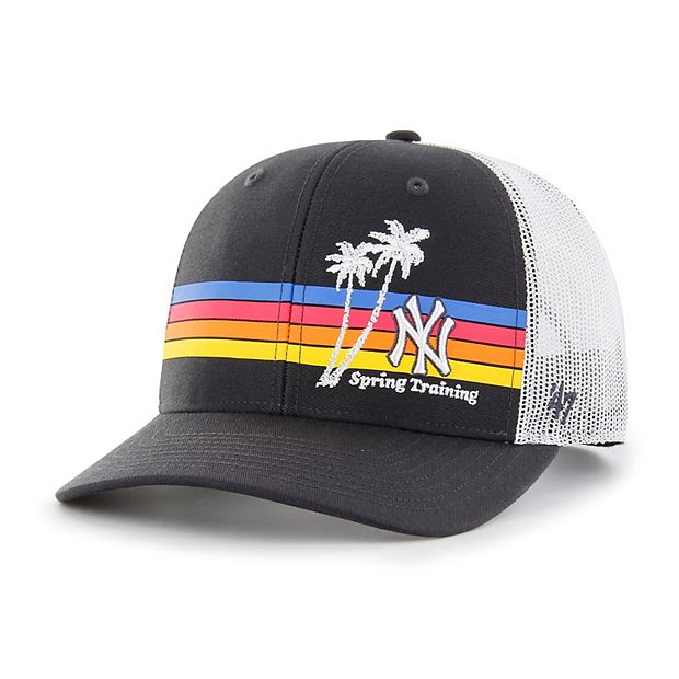 Men's '47 Charcoal New York Yankees Spring Training Sun Dog Trucker  Snapback Hat