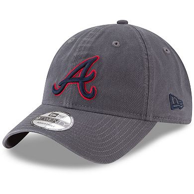 Men's New Era Graphite Atlanta Braves Fashion Core Classic 9TWENTY Adjustable Hat