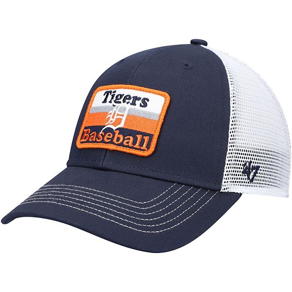 Youth Detroit Tigers '47 White/Navy Cove Trucker Snapback Hat