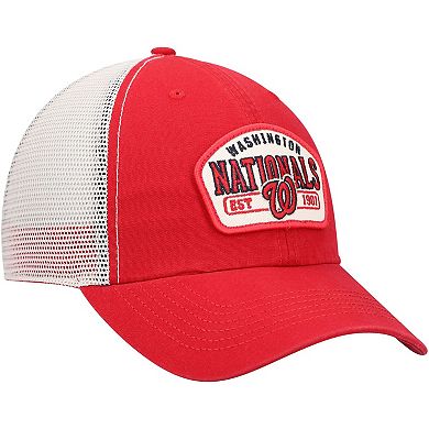 Men's '47 Red Washington Nationals Penwald Clean Up Trucker Snapback Hat