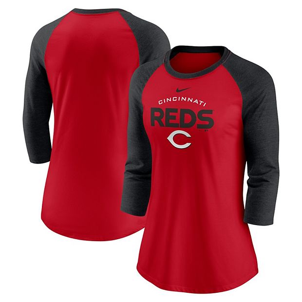 Boys Cincinnati Reds L Large Long Sleeve T Shirt Red New