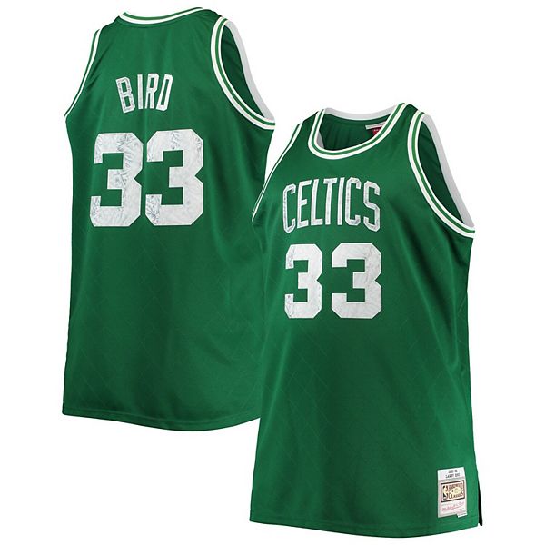 Men's Mitchell & Ness Larry Bird Kelly Green Boston Celtics Big & Tall ...