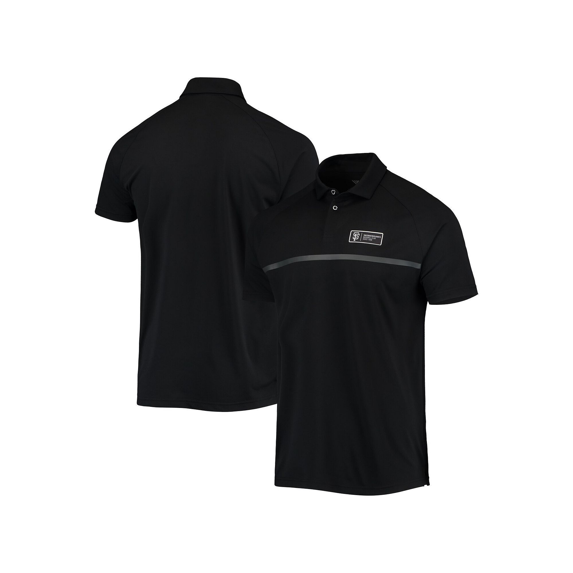 Mens Levelwear Black San Francisco Giants Sector Raglan Polo, Size: Small