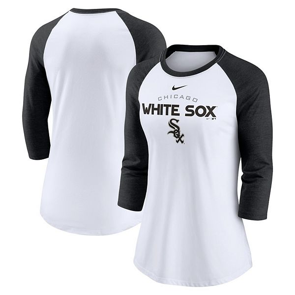 Nike Chicago White Sox MLB Raglan T-Shirt Tee Athletic Cut Women's Medium M