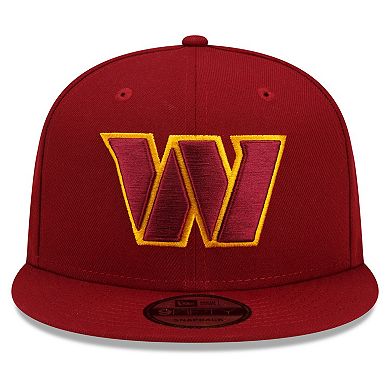 Men's New Era Burgundy Washington Commanders Basic 9FIFTY Snapback Adjustable Hat
