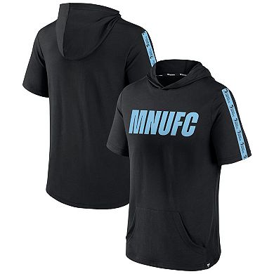 Men's Fanatics Branded Black Minnesota United FC Definitive Victory Short-Sleeved Pullover Hoodie