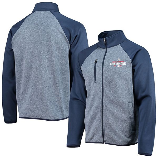 Men's G-III Sports by Carl Banks Charcoal Atlanta Braves Wind Chill  Lightweight Full-Zip Jacket