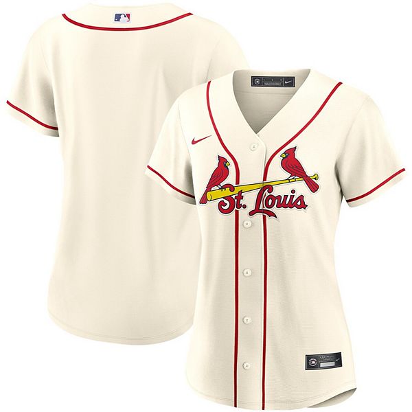 Men's Nike Cream St. Louis Cardinals Alternate Replica Custom Jersey Size: Medium
