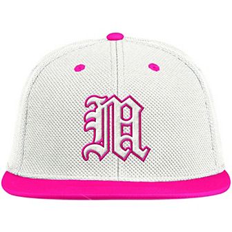 Men's adidas White/Pink Miami Hurricanes On-Field Baseball Fitted Hat