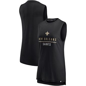 Women's Fanatics Branded Black New Orleans Saints True Contender Tank Top