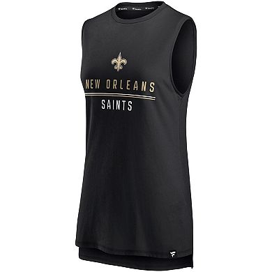Women's Fanatics Branded Black New Orleans Saints True Contender Tank Top