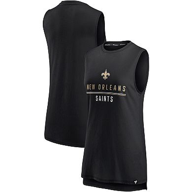 Women's Fanatics Branded Black New Orleans Saints True Contender Tank Top