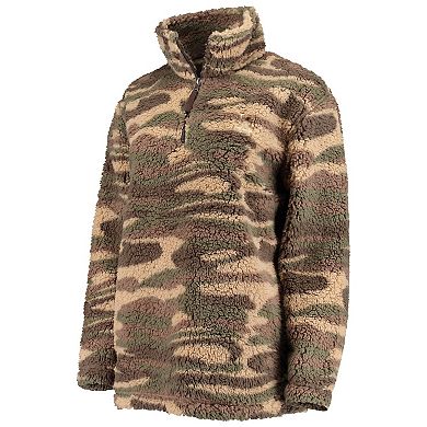 Women's G-III 4Her by Carl Banks Camo Los Angeles Dodgers Sherpa Quarter-Zip Jacket