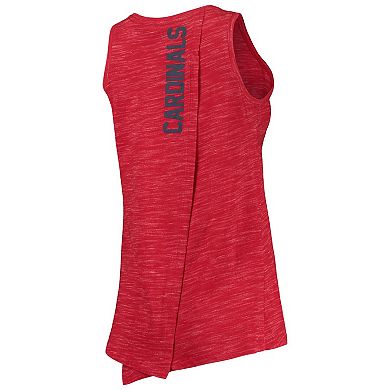 Women's New Era Red St. Louis Cardinals Space Dye Back-Knot Tank Top