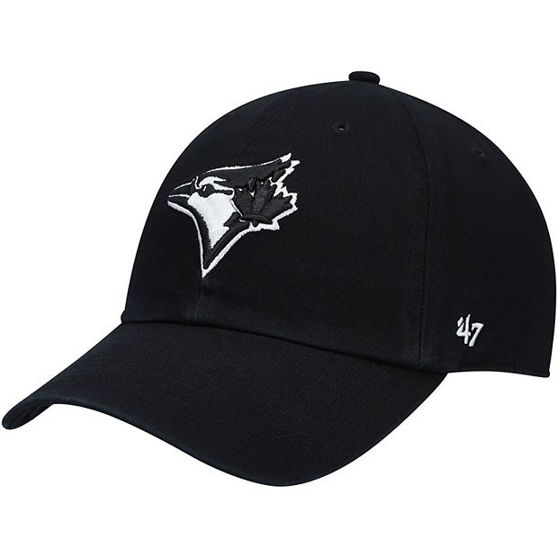 Toronto Blue Jays '47 Black on Black Logo Clean Up Adjustable Hat