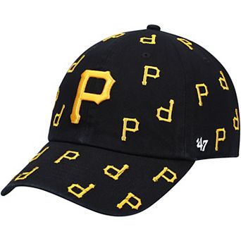 Women's '47 Black Pittsburgh Pirates Confetti Clean Up Adjustable Hat