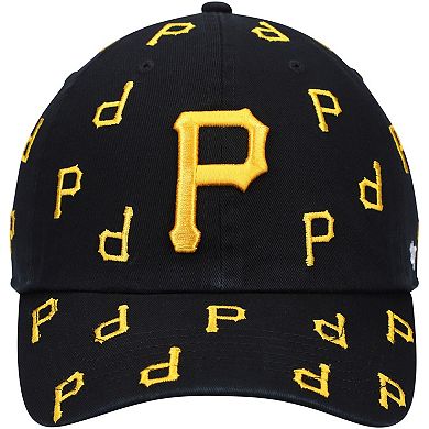 Women's '47 Black Pittsburgh Pirates Confetti Clean Up Adjustable Hat