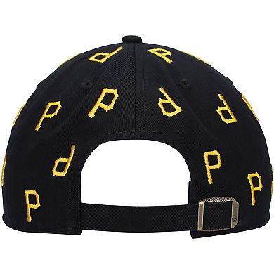 Women's '47 Black Pittsburgh Pirates Confetti Clean Up Adjustable Hat