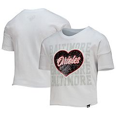 MLB Team Apparel Toddler Baltimore Orioles Dark Pink Bubble Hearts T-Shirt