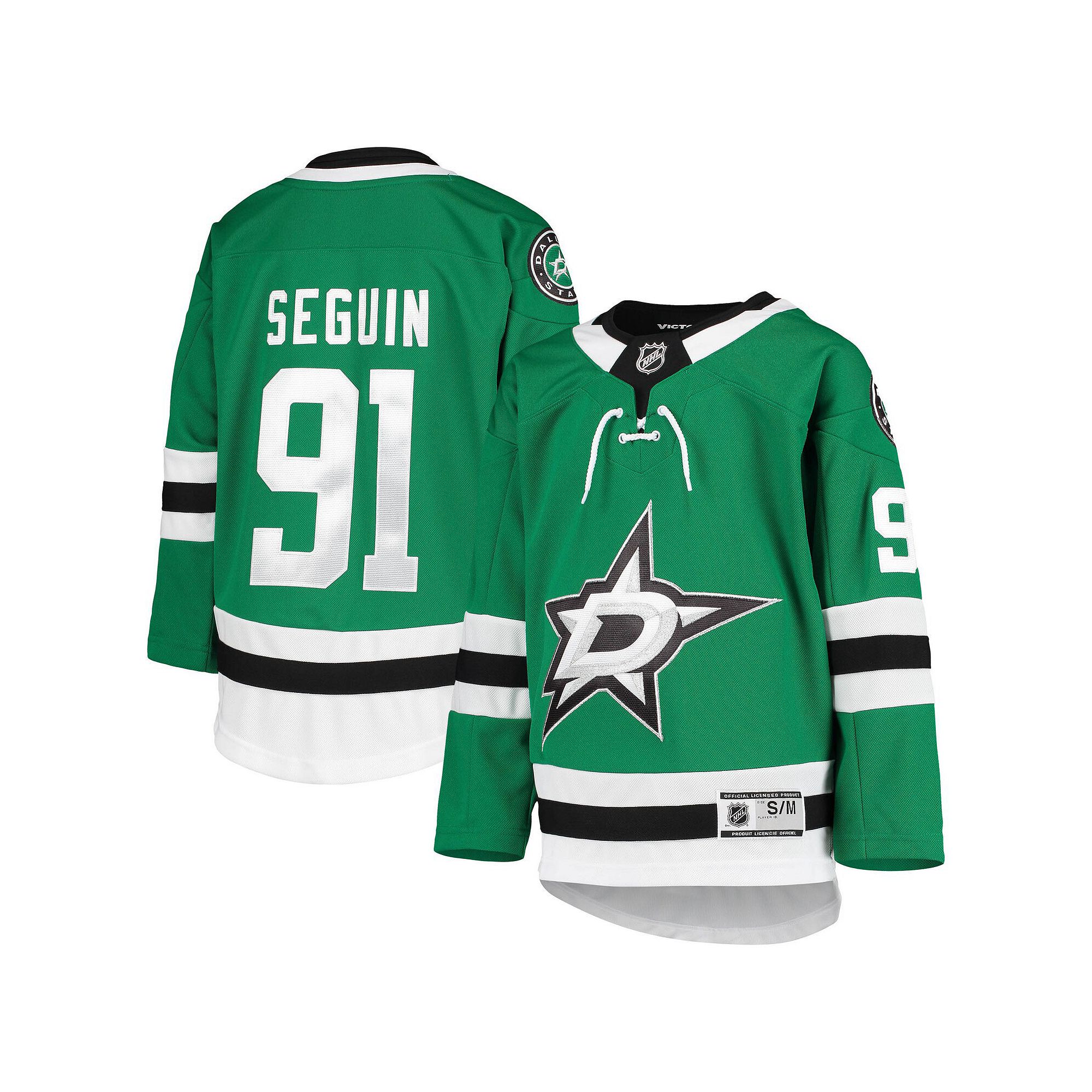 Youth Tyler Seguin Kelly Green Dallas Stars Home Premier Player Jersey, Boy