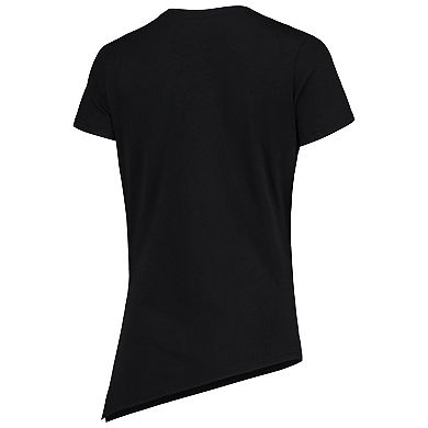 Women's Levelwear Black San Francisco Giants Birch Delta Asymmetrical T-Shirt