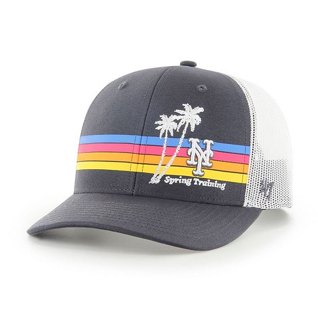 Men's '47 Charcoal New York Mets Spring Training Sun Dog Trucker Snapback  Hat