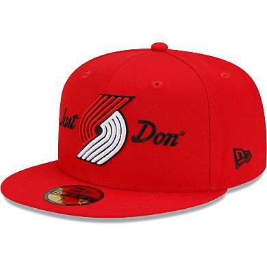 Men's New Era x Just Don Red Portland Trail Blazers 59FIFTY Fitted Hat