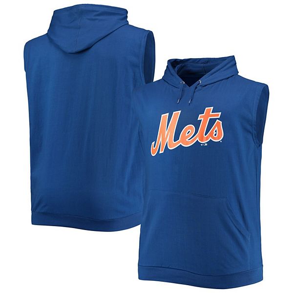 Men's Royal New York Mets Jersey Muscle Sleeveless Pullover Hoodie