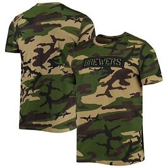 Men's New Era Camo Milwaukee Brewers Club T-Shirt