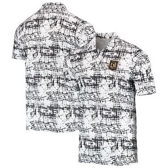 Men's Antigua Black LAFC Vivid Polo