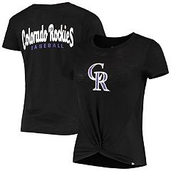 Colorado Rockies Nike Women's Tri-Blend Raglan 3/4-Sleeve T-Shirt -  White/Purple