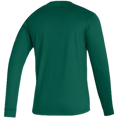 Men's adidas Green Portland Timbers Vintage Performance Long Sleeve T-Shirt